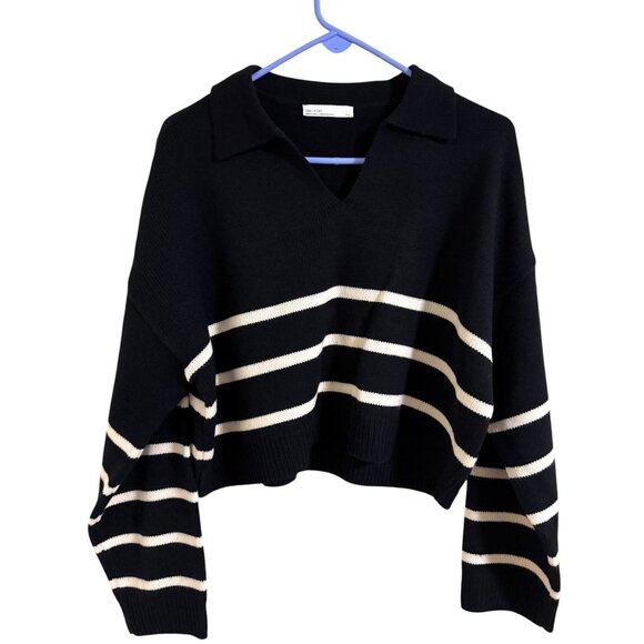 NWOT Oak + Fort Collared Stripe Sweater - Picture 3 of 7